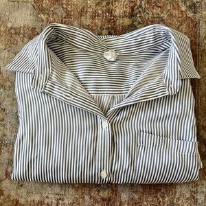 FLAWLESS Navy and White Striped Casual dress